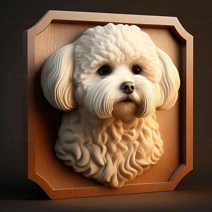 3D model Bichon frise dog (STL)